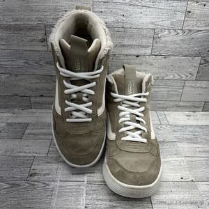 Vans Range Vansguard EXP‎ Hi Top Taupe Suede Fur Lined Women Size 7.5